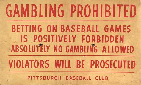 no gambling sign|mlb rule against gambling.